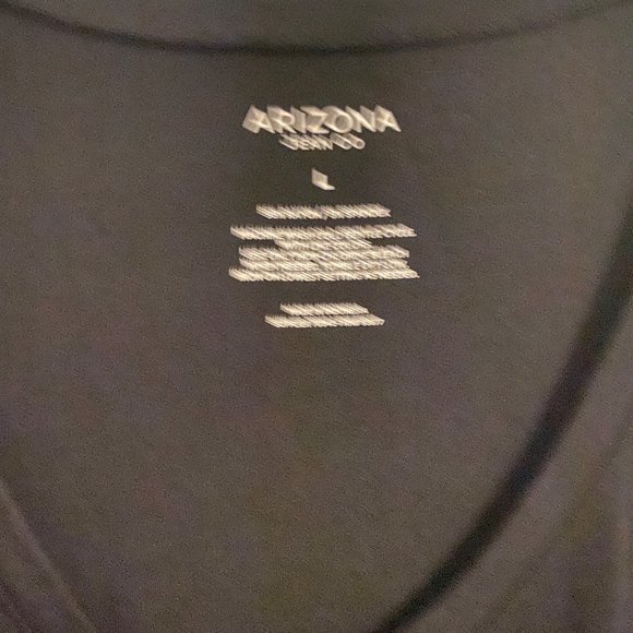 NWT ARIZONA JEANS CO. BLACK TUNIC SHIRT WOMEN SIZE L - Picture 3 of 3